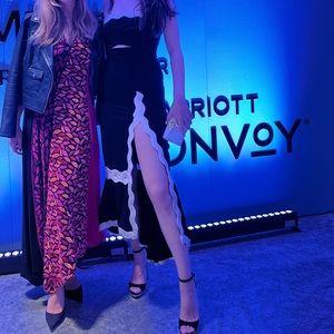 RARE Runway Taylor Hill Jonathan Simkhai Black Strapless Dress Scallop